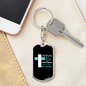 Jesus Touched My Water Keychain Stainless Steel or 18k Gold Dog Tag Keyring-Express Your Love Gifts