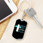 Jesus Touched My Water Keychain Stainless Steel or 18k Gold Dog Tag Keyring-Express Your Love Gifts