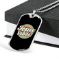Jesus Vibes Christian Necklace Stainless Steel or 18k Gold Dog Tag 24" Chain-Express Your Love Gifts