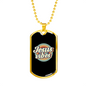 Jesus Vibes Christian Necklace Stainless Steel or 18k Gold Dog Tag 24" Chain-Express Your Love Gifts
