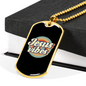 Jesus Vibes Christian Necklace Stainless Steel or 18k Gold Dog Tag 24" Chain-Express Your Love Gifts