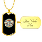 Jesus Vibes Christian Necklace Stainless Steel or 18k Gold Dog Tag 24" Chain-Express Your Love Gifts