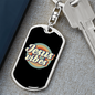 Jesus Vibes Keychain Stainless Steel or 18k Gold Dog Tag Keyring-Express Your Love Gifts
