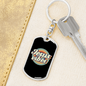 Jesus Vibes Keychain Stainless Steel or 18k Gold Dog Tag Keyring-Express Your Love Gifts