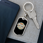 Jesus Vibes Keychain Stainless Steel or 18k Gold Dog Tag Keyring-Express Your Love Gifts
