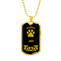 Jindo Dad Dog Necklace Stainless Steel or 18k Gold Dog Tag W 24" Dog Owner Lover-Express Your Love Gifts