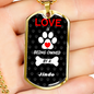 Jindo Love Is Stainless Steel or 18k Gold Dog Tag 24" Chain-Express Your Love Gifts