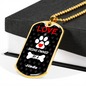Jindo Love Is Stainless Steel or 18k Gold Dog Tag 24" Chain-Express Your Love Gifts