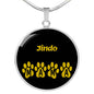 Jindo Mama Circle Necklace Stainless Steel or 18k Gold 18-22" Dog Owner Lover-Express Your Love Gifts