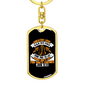 John 15:13 Greater Love Keychain Stainless Steel or 18k Gold Dog Tag Keyring-Express Your Love Gifts