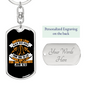 John 15:13 Greater Love Keychain Stainless Steel or 18k Gold Dog Tag Keyring-Express Your Love Gifts
