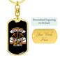 John 15:13 Greater Love Keychain Stainless Steel or 18k Gold Dog Tag Keyring-Express Your Love Gifts
