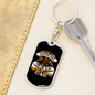 John 15:13 Greater Love Keychain Stainless Steel or 18k Gold Dog Tag Keyring-Express Your Love Gifts