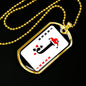 Joker Card Dog Tag Stainless Steel or 18k Gold 24" Chain-Express Your Love Gifts