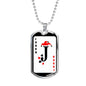 Joker Card Dog Tag Stainless Steel or 18k Gold 24" Chain-Express Your Love Gifts