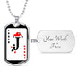 Joker Card Dog Tag Stainless Steel or 18k Gold 24" Chain-Express Your Love Gifts