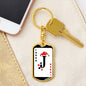 Joker Card Keychain Dog Tag Stainless Steel or 18k Gold-Express Your Love Gifts