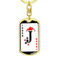 Joker Card Keychain Dog Tag Stainless Steel or 18k Gold-Express Your Love Gifts