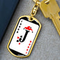 Joker Card Keychain Dog Tag Stainless Steel or 18k Gold-Express Your Love Gifts