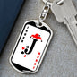Joker Card Keychain Dog Tag Stainless Steel or 18k Gold-Express Your Love Gifts
