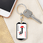 Joker Card Swivel Keychain Dog Tag Stainless Steel or 18k Gold-Express Your Love Gifts