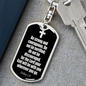Joshua 1:9 Be Strong Keychain Stainless Steel or 18k Gold Dog Tag Keyring-Express Your Love Gifts