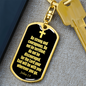 Joshua 1:9 Be Strong Keychain Stainless Steel or 18k Gold Dog Tag Keyring-Express Your Love Gifts