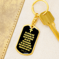 Joshua 1:9 Be Strong Keychain Stainless Steel or 18k Gold Dog Tag Keyring-Express Your Love Gifts