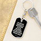 Joshua 1:9 Be Strong Keychain Stainless Steel or 18k Gold Dog Tag Keyring-Express Your Love Gifts