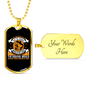Journey Never Easy Necklace Stainless Steel or 18k Gold Dog Tag 24" Chain-Express Your Love Gifts