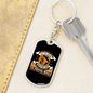Journey Not Easy Keychain Stainless Steel or 18k Gold Dog Tag Keyring-Express Your Love Gifts