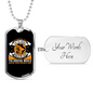 Journey Would Be Easy Christian Necklace Stainless Steel or 18k Gold Dog Tag 24" Chain-Express Your Love Gifts