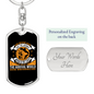 Journey Would Be Easy Keychain Stainless Steel or 18k Gold Dog Tag Keyring-Express Your Love Gifts