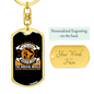 Journey Would Be Easy Keychain Stainless Steel or 18k Gold Dog Tag Keyring-Express Your Love Gifts
