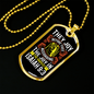 Joy Before Thee Christian Necklace Stainless Steel or 18k Gold Dog Tag 24" Chain-Express Your Love Gifts