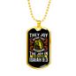 Joy Before Thee Christian Necklace Stainless Steel or 18k Gold Dog Tag 24" Chain-Express Your Love Gifts