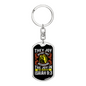 Joy Before Thee Isaiah 9:3 Keychain Stainless Steel or 18k Gold Dog Tag Keyring-Express Your Love Gifts