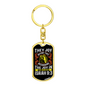 Joy Before Thee Isaiah 9:3 Keychain Stainless Steel or 18k Gold Dog Tag Keyring-Express Your Love Gifts