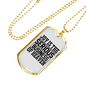 Joy Business Of Heaven Christian Necklace Stainless Steel or 18k Gold Dog Tag 24" Chain-Express Your Love Gifts