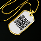 Joy Business Of Heaven Christian Necklace Stainless Steel or 18k Gold Dog Tag 24" Chain-Express Your Love Gifts