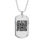 Joy Business Of Heaven Christian Necklace Stainless Steel or 18k Gold Dog Tag 24" Chain-Express Your Love Gifts