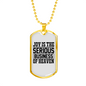Joy Business Of Heaven Christian Necklace Stainless Steel or 18k Gold Dog Tag 24" Chain-Express Your Love Gifts