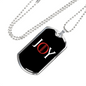 Joy Christian Necklace Stainless Steel or 18k Gold Dog Tag 24" Chain-Express Your Love Gifts