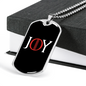 Joy Christian Necklace Stainless Steel or 18k Gold Dog Tag 24" Chain-Express Your Love Gifts