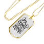 Joy Comes Morning Christian Necklace Stainless Steel or 18k Gold Dog Tag 24" Chain-Express Your Love Gifts