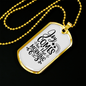 Joy Comes Morning Christian Necklace Stainless Steel or 18k Gold Dog Tag 24" Chain-Express Your Love Gifts