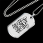 Joy Comes Morning Christian Necklace Stainless Steel or 18k Gold Dog Tag 24" Chain-Express Your Love Gifts