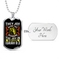 Joy In Harvest Christian Necklace Stainless Steel or 18k Gold Dog Tag 24" Chain-Express Your Love Gifts