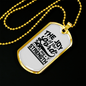 Joy Of Lord Black Christian Necklace Stainless Steel or 18k Gold Dog Tag 24" Chain-Express Your Love Gifts