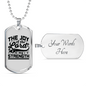 Joy Of Lord Black Christian Necklace Stainless Steel or 18k Gold Dog Tag 24" Chain-Express Your Love Gifts